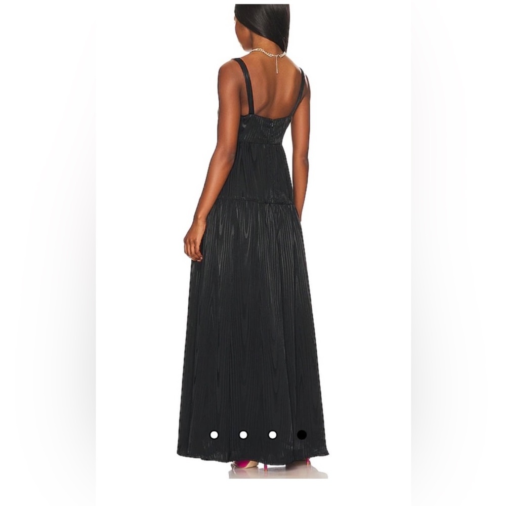 Lovers + Friends Kent Tiered Maxi Black Open Cut-Out Front Dress Small 4-6 NWT - Picture 4 of 11